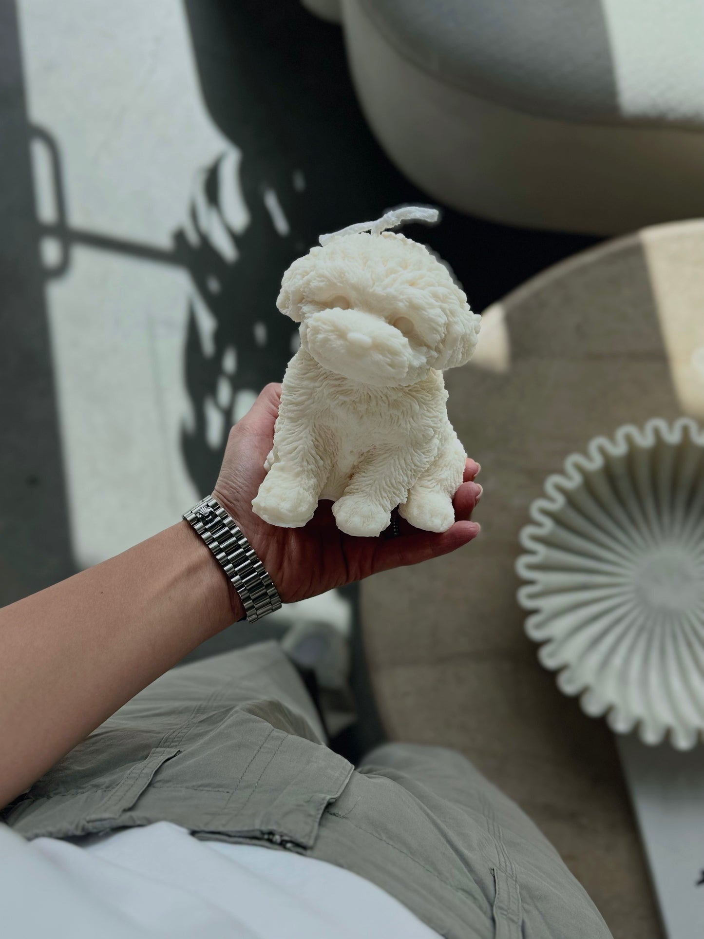Poodle Candle